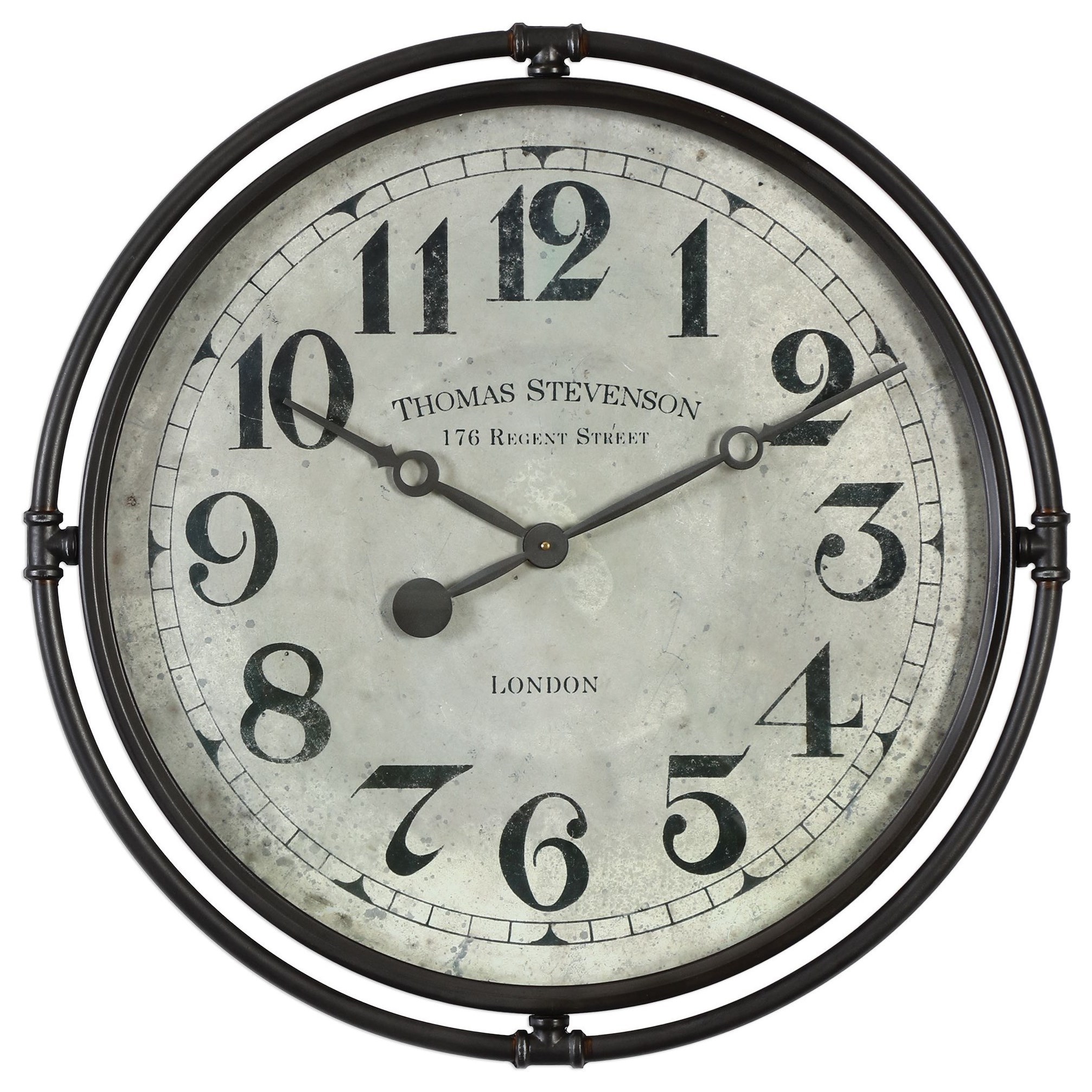 Uttermost Clocks 06449 Uttermost Nakul Industrial Wall Clock Stuckey